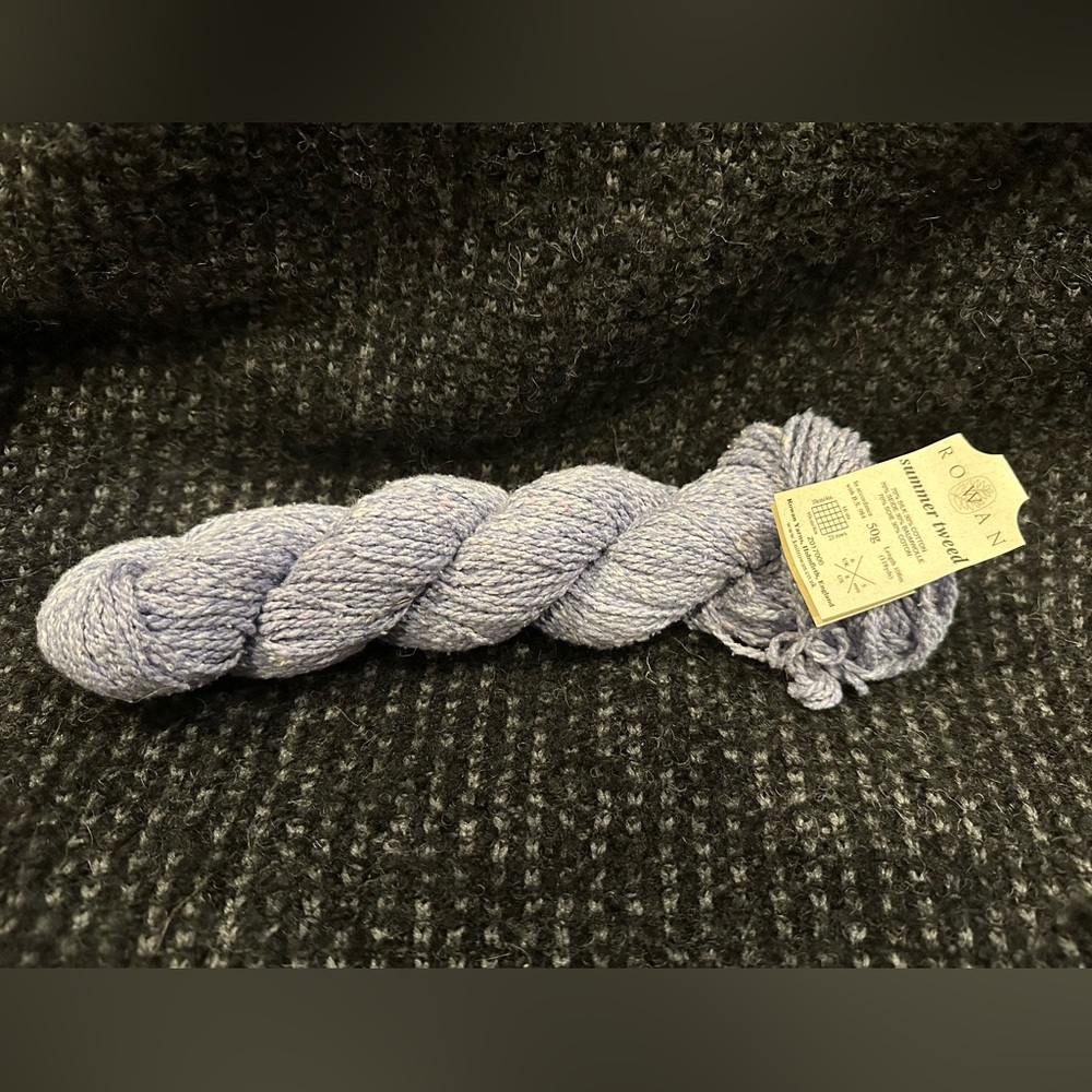 Rowan Summer Tweed Silk Blend Yarn Skein Blueberry Lavender